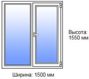 Металлопластиковые окна Winbau 1500х1500