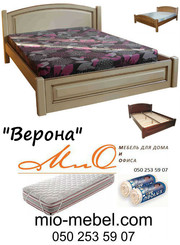 Кровать Верона из натурального дерева ольха на mio-mebel.com  