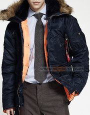 Настоящая куртка аляска Slim Fit N-3B Parka Alpha Industries,  США