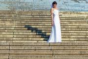 Элегантное свадебное платье,  греческий стиль,  PRONOVIAS