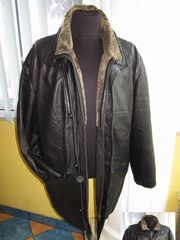 Большая оригинальная мужская,  кожаная куртка  TRAPPER. 58р. Лот 81